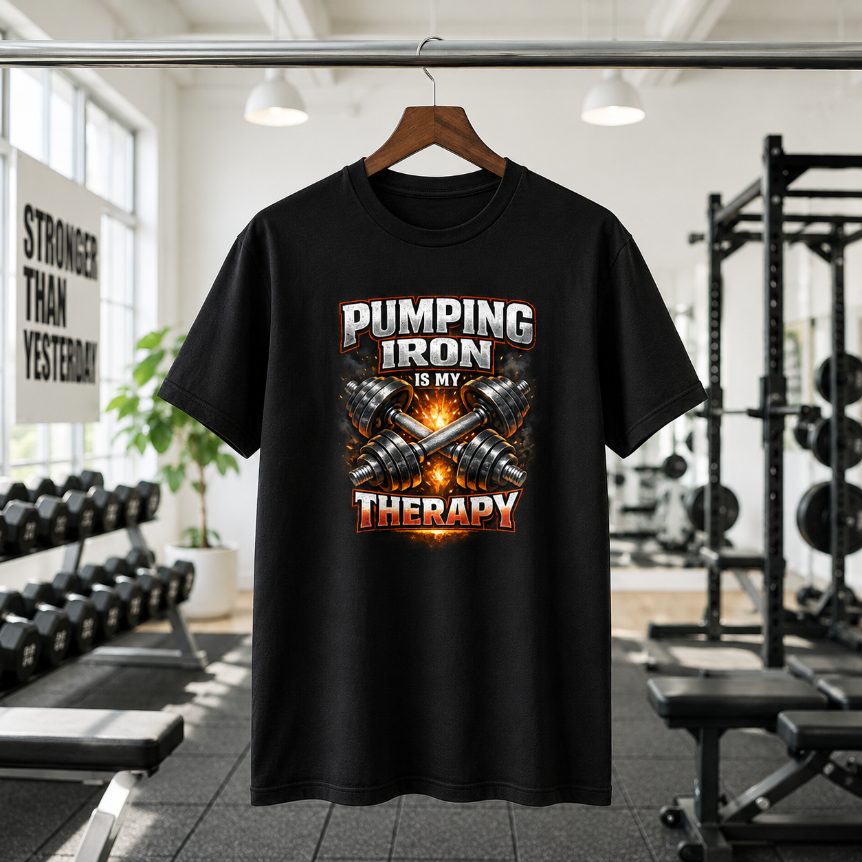 Pumping Iron is my Therapy - T-Shirt