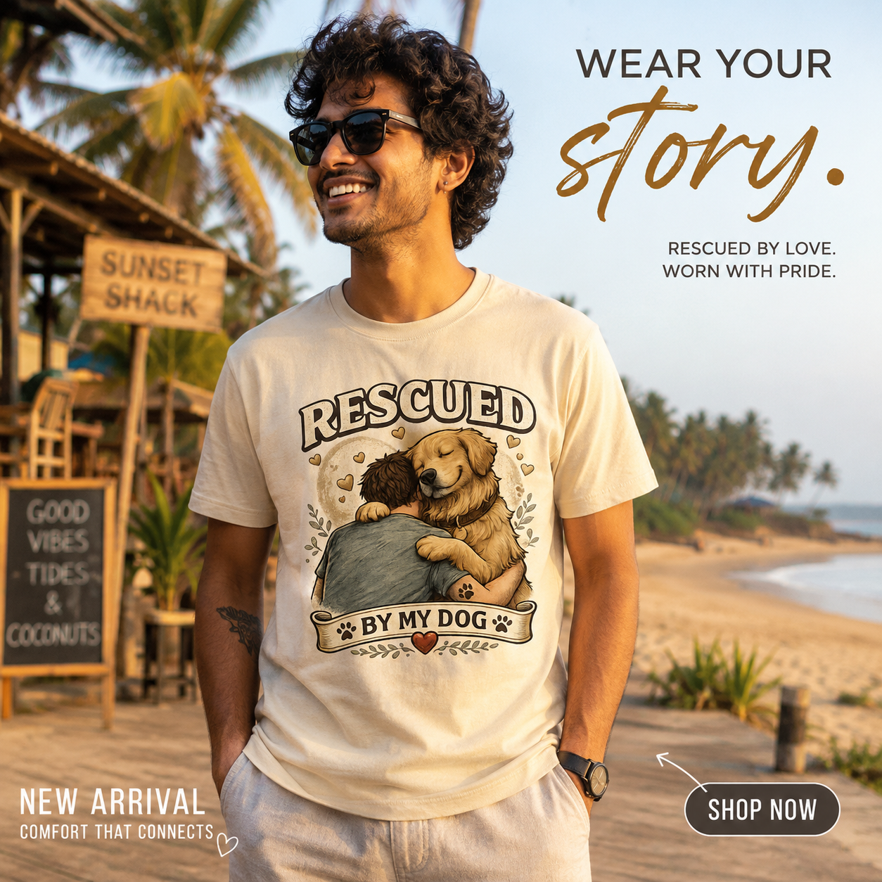 Rescued By My Dog T-Shirt